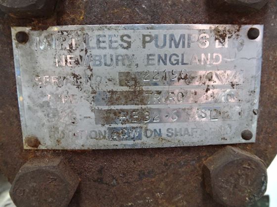 Mirlees pumps ltd TRIO HB32.6 SL #4