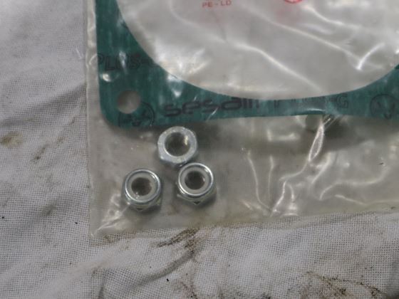 Gasket with locking nuts #1