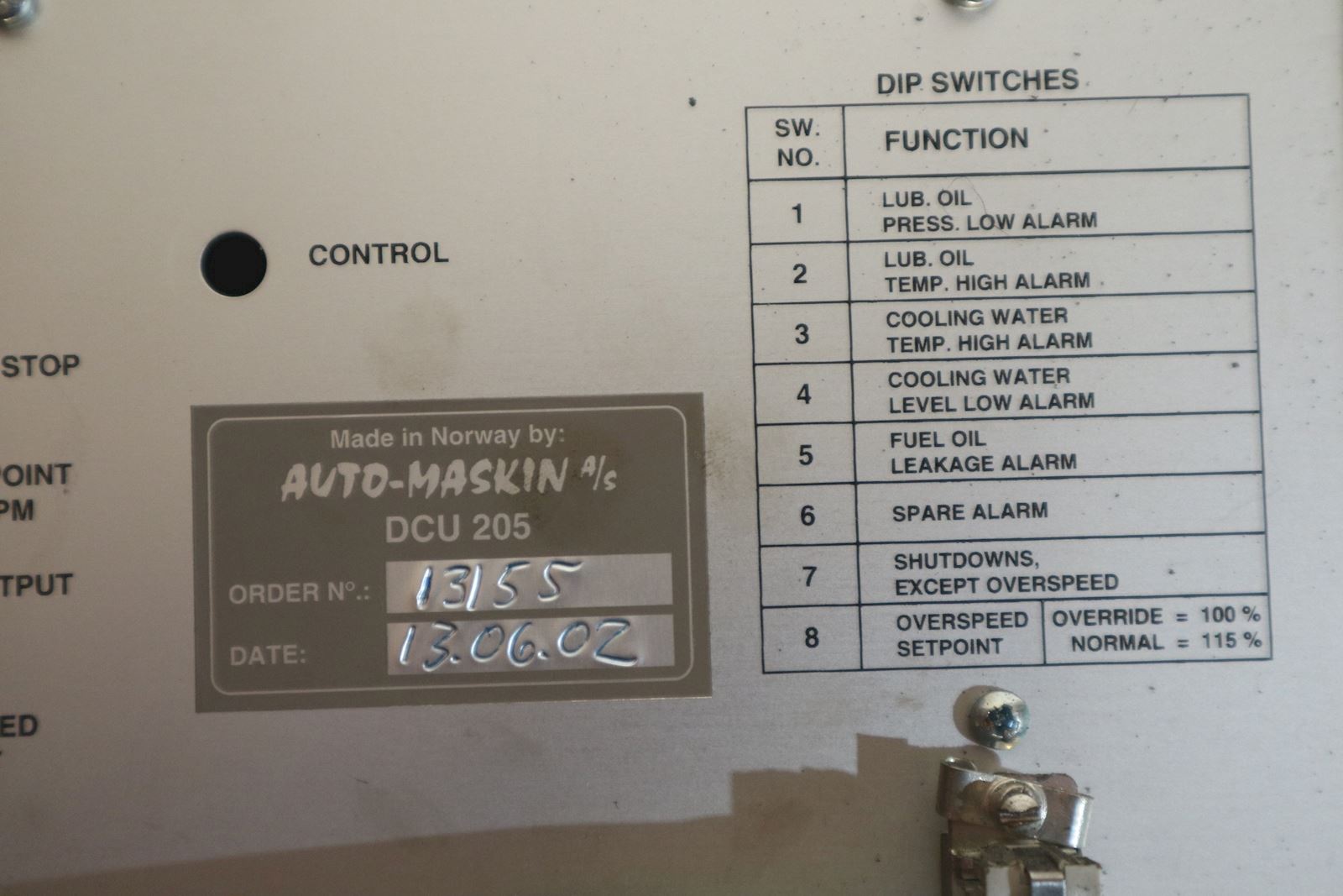 > Auto Maskin Diesel Control Unit DCU 205 - Smedegaarden A/S