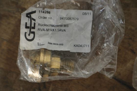 Gea Westfalia Tilbage slags Ventil MS #1
