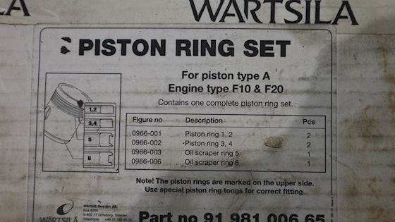 Nohab polar Wärtsilä Piston Ring Set #1