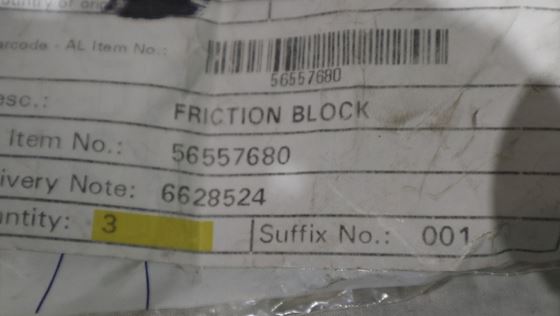 Alfa Laval Friction Block for P626 Flex System #2