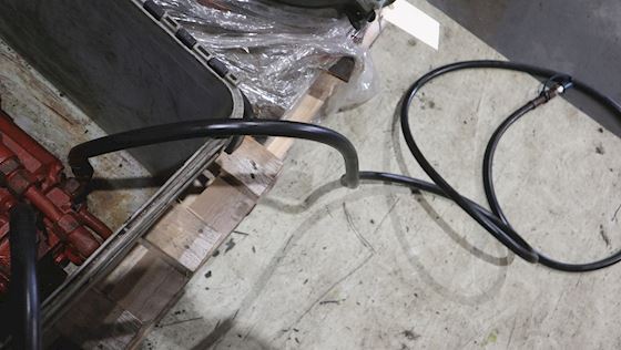 Hawe Hydraulik motor med tre lange slanger og lynkoblinger #10