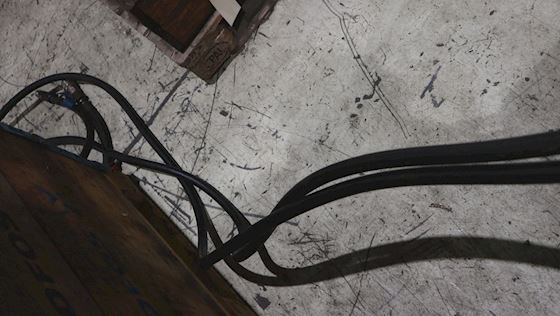 Hawe Hydraulik motor med tre lange slanger og lynkoblinger #12