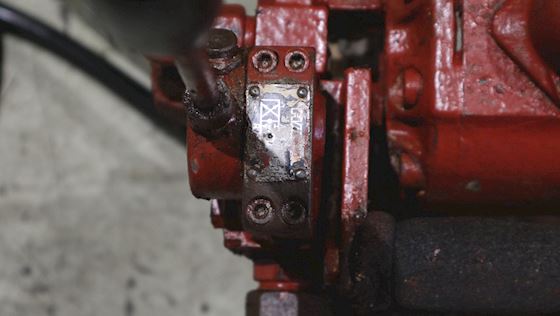 Hawe Hydraulik motor med tre lange slanger og lynkoblinger #14