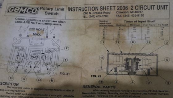 Gemco Rotary Limit Switch #6