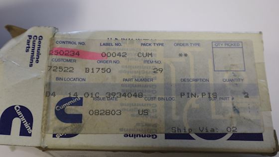 Cummins Piston Pin #3