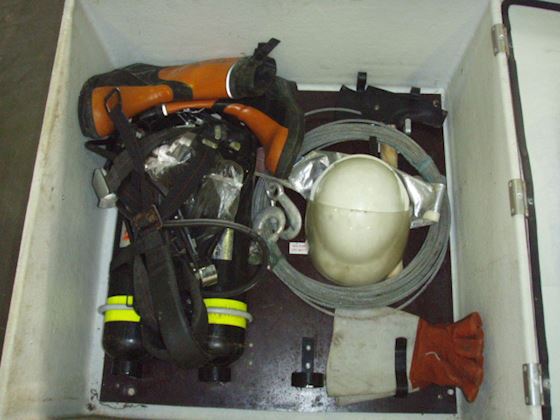 Comet Firefighter equipment in cupboard #4