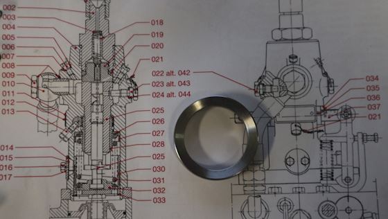 Nohab polar Tætnings ring for brandstof pumpe  889-20 #2