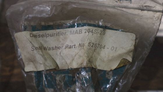 Alfa Laval Seal Washer to Diesel Purifier #4