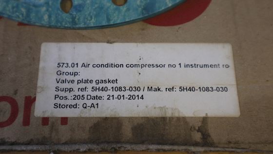 Carrier Valve Plate Gasket 5H40-1083-30 #1