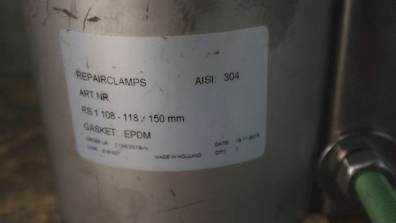 Hegawa Repair Clamps AISI 304     EPDM #1