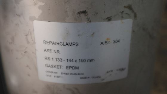 Hegawa Repair Clamps AISI 304     EPDM #2