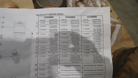 Racor Head for crankcase ventilation filter system CCV 8000 #4