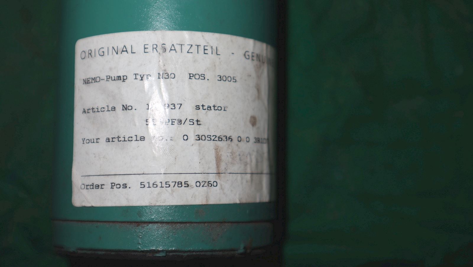 > Netzsch Nemo Progressing Cavity Pump N30 Stator - Smedegaarden A/S