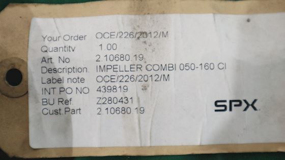 SPXFLOW Closed Impeller Combi 050-160CI #4