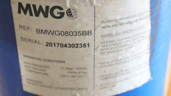 Pentair Control Valve 263740 with Logix 740-742F and associated BMWG08035BB Residential Pressure Vessels with Base #5