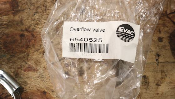 Evac Vacuum Toilet Overflow Valve 6540525 #4