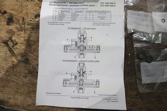 Rexroth Repair kit for 3/2 way valve or pressure control valve P/N 373.009-001.2 #3