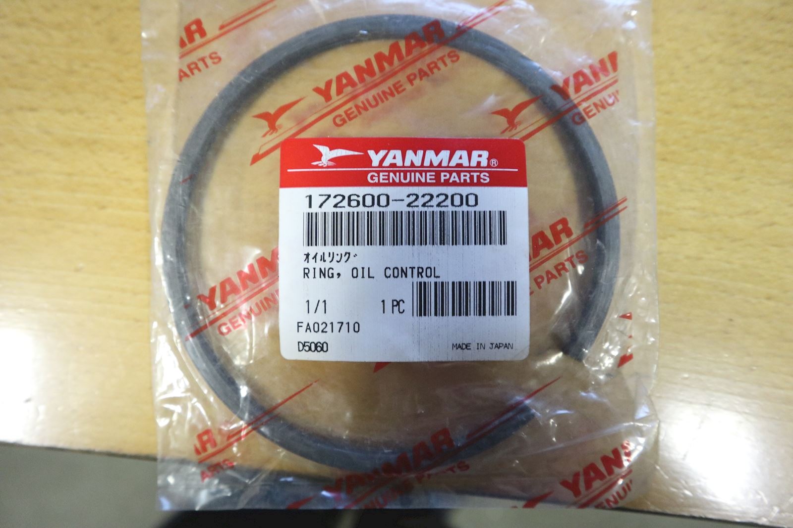 > Yanmar Oil Control Ring 172600-22200 - Smedegaarden A/S