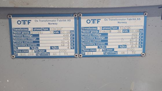 OTF  Os Transformator Fabrikk T3-30K #2