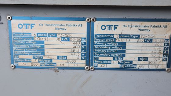 OTF  Os Transformator Fabrikk T3-30K #4