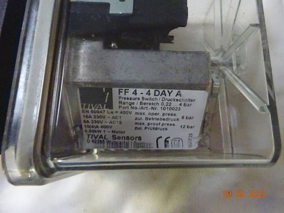 Tival Pressure Switch (trykafbryder) FF4 - DAY A + Allweiler A25 Autoudlufter #2