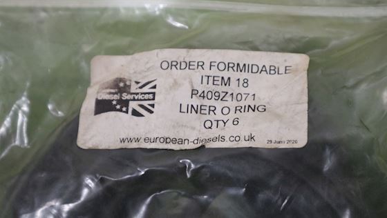 Ruston O-ring Cylinder Liner P409Z1071 #2