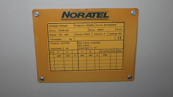 Noratel 33760-230, 175 Kva, 3 ph #3