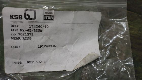 KSB Bombas Itur N2-65/125B  Casing Wear Ring 502.1 #3
