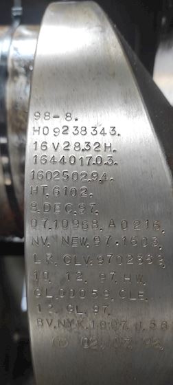 MAN B&W Alpha Crankshaft 16V28/32A-H Alpha or Holeby Diesel #3