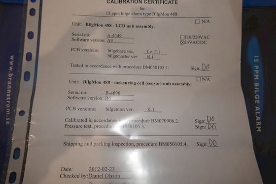 Facet International -Brannstrom Bilge Alarm Monitoring Cell Bilgmon 488 #7