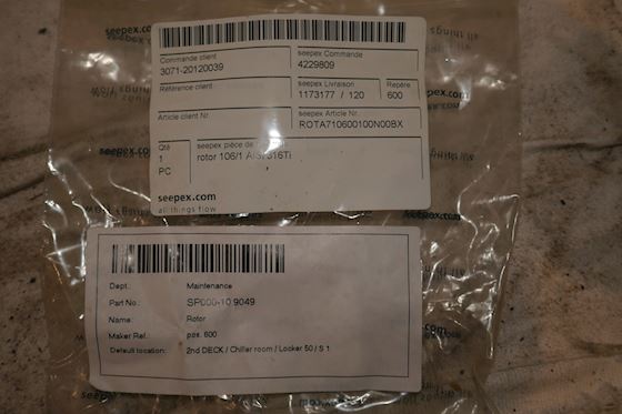 Seepex Wobble BW1 Rotor #2