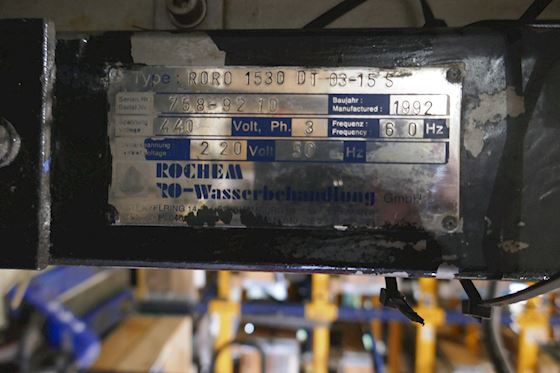 Rochem Reverse Osmosis System RORO1530 DT03-15S #12