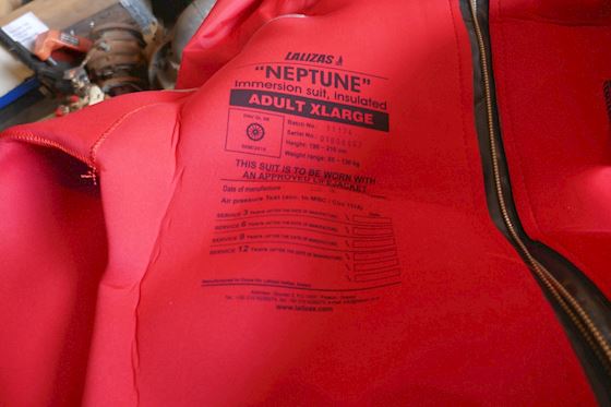 Lalizas Neptune Immersion Suit XL #4