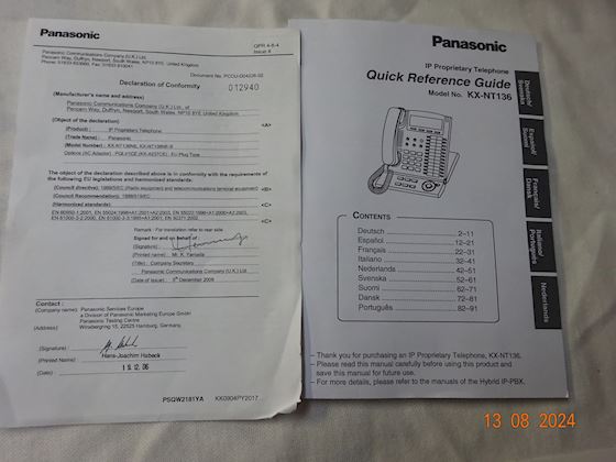 Panasonic KX-NT136NE-B  IP Proprietary Telephone #3