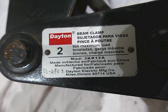 Dayton Beam Clamp 3KR12A   2Ton #2