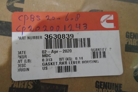 Cummins Rocker Lever Housing Gasket 3630839 #2