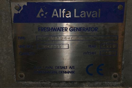 Alfa Laval Alfa Laval JWP-26-C80 Single Stage Freashwater Generator #6