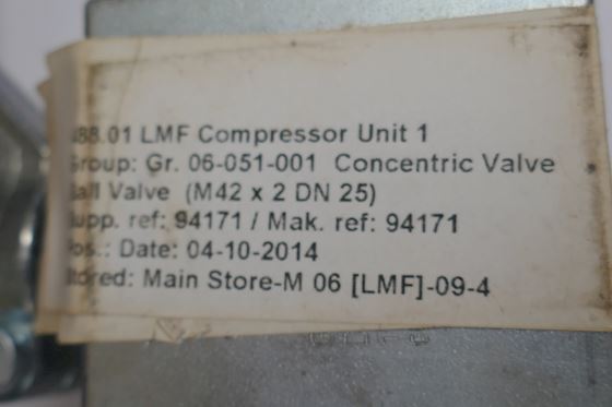 Gemels Concentric Ball Valve GE2 30S M42x2 DN25 #4