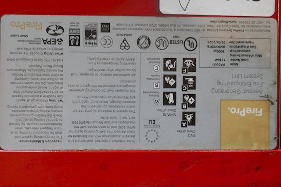 Fire Pro FP 3000 Aerosol Generating Fire Extinguishing System Unit #4