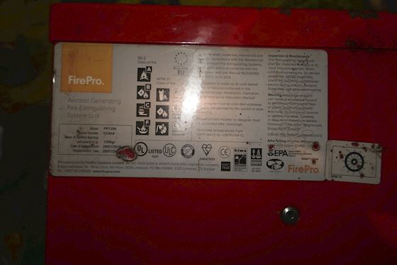 Fire Pro FP 1200 Aerosol Generating Fire Extinguishing System Unit #5