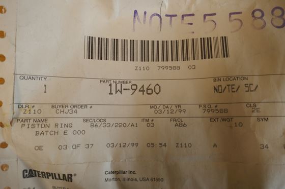 Caterpillar Piston Ring 1W-9460 #3
