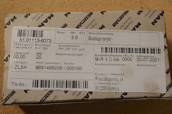 MAN Crankshaft Main Bearing 51.01113-6073 #1