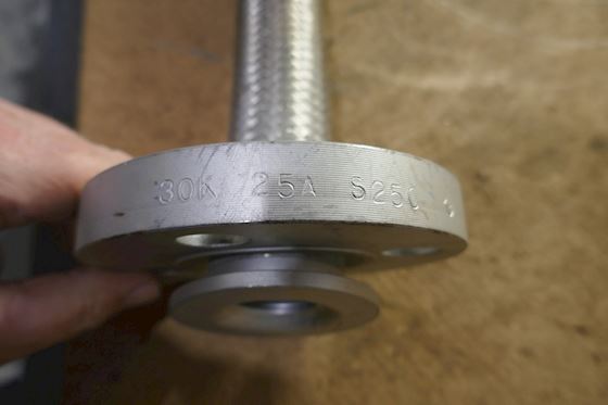 Unknown Braided Corrugated Flexible Metal Hose with Flanged Ends  1'' #3