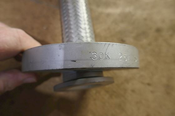 Unknown Braided Corrugated Flexible Metal Hose with Flanged Ends  1'' #4