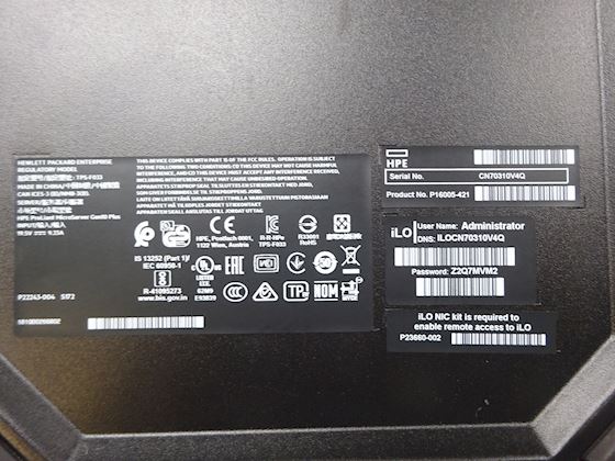 HEWLETT- PACKARD UPS REGULATORY MODEL TPS-F033 ProLiant Microserver Gen10 Plus #3