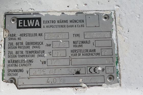 Elwa Preheater Unit KVDS-170 #6