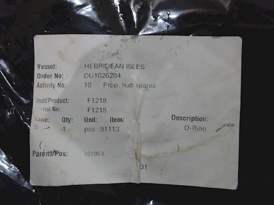 Kongsberg Miscellaneous Prop. Hub. Spares #8