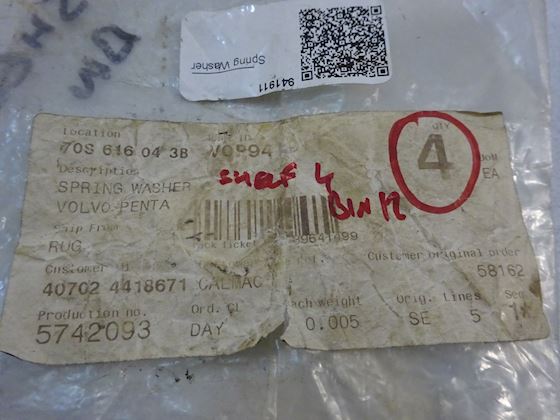 Volvo Penta Spring Washer VOP941911 #3